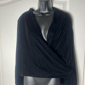 GORGEOUS NEW WITH TAGS! 
Elegant Black Velvet Wrap Top. 

Banana Republic!